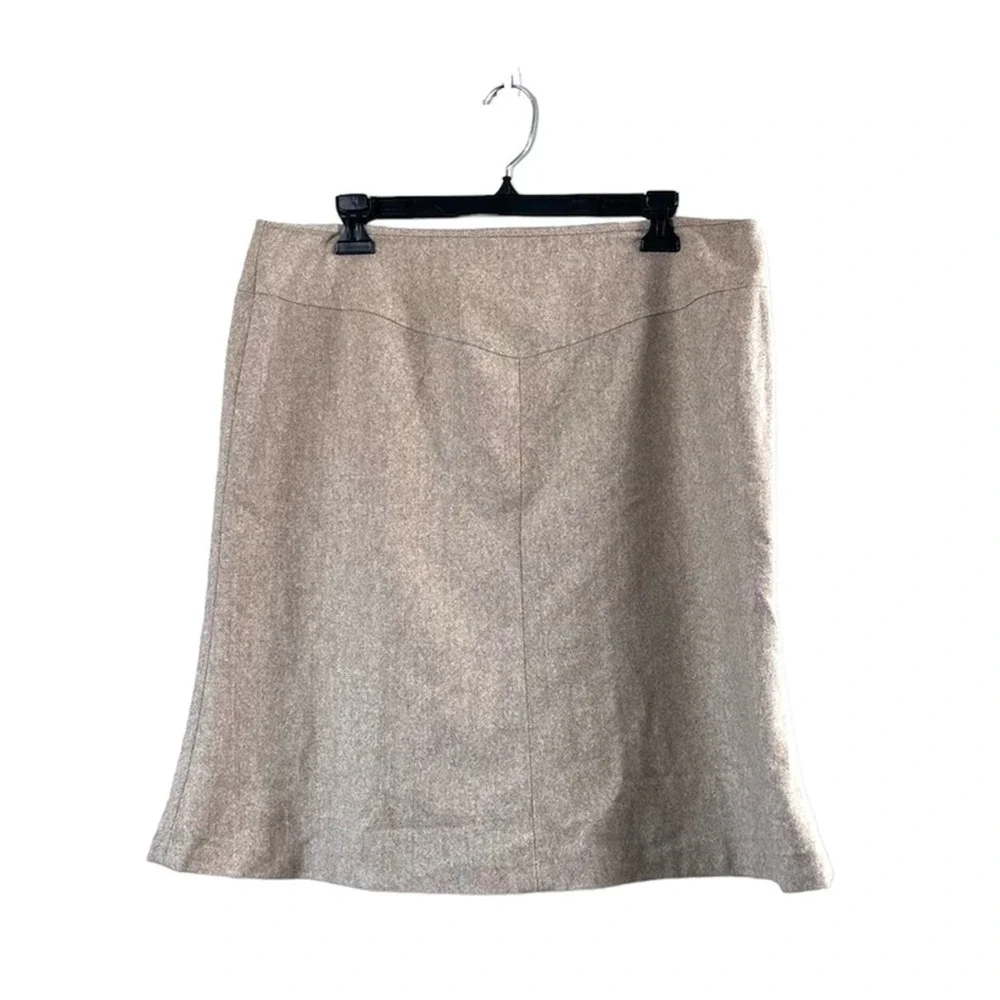 Women's Brown Wool Blend Skirt 14